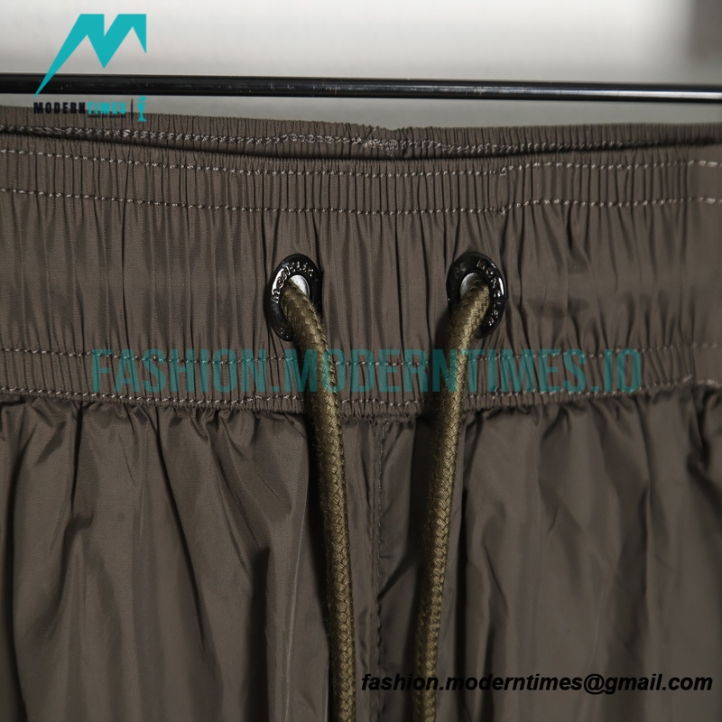 Moncler - White Leather Beach Shorts Pants